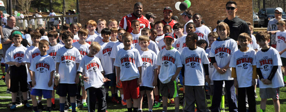 Kids & Pros, Atlanta Falcons, & Roswell Youth Football and Cheer Association (RYFCA) Host North Atlanta Youth Football & Cheer Day